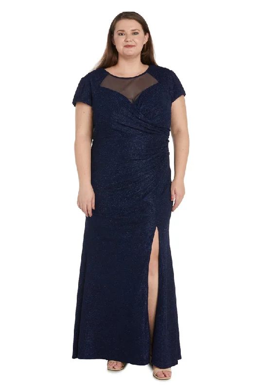 Nightway 22036W Long Glitter Formal Plus Size Mother of the Bride DressTightknit