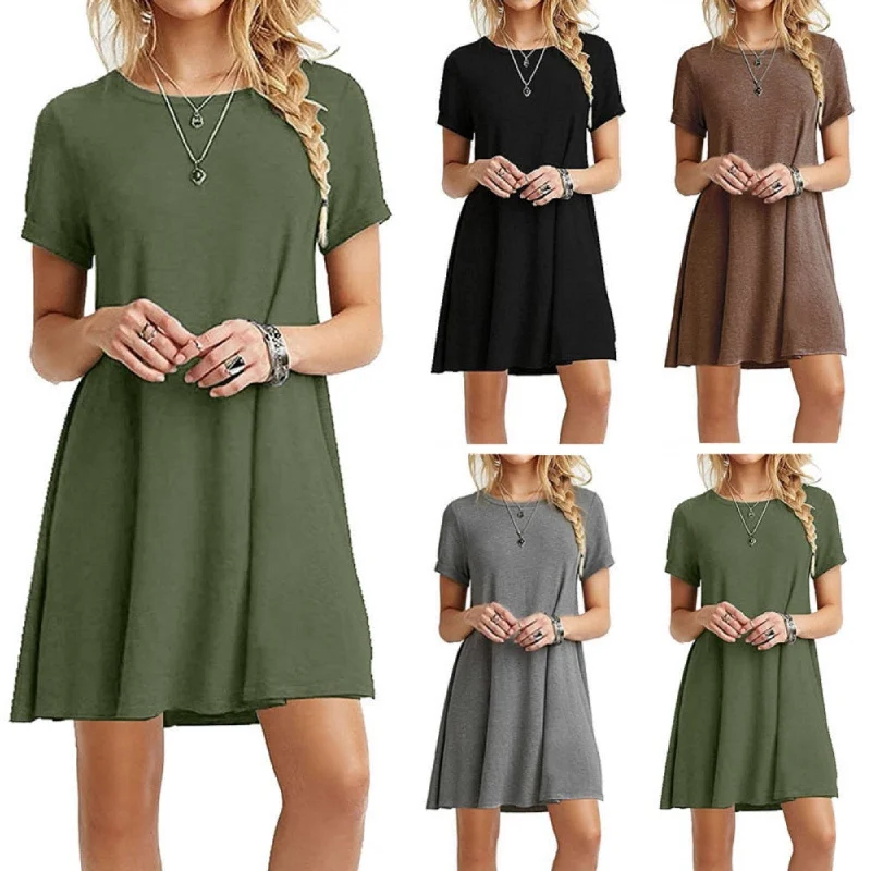 Women's Casual Style Mini DressVelvet Dress