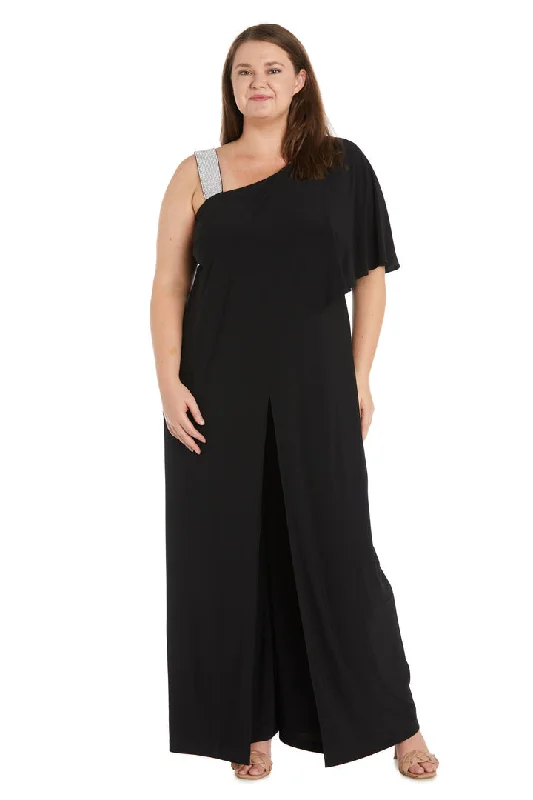 R&M Richards 3420W Long Plus Size Overlay Formal JumpsuitTightdeadline