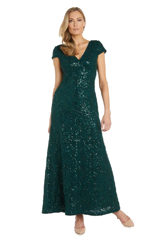 R&M Richards 2858 Long Mother of the Bride Sequin Formal DressTightlipped