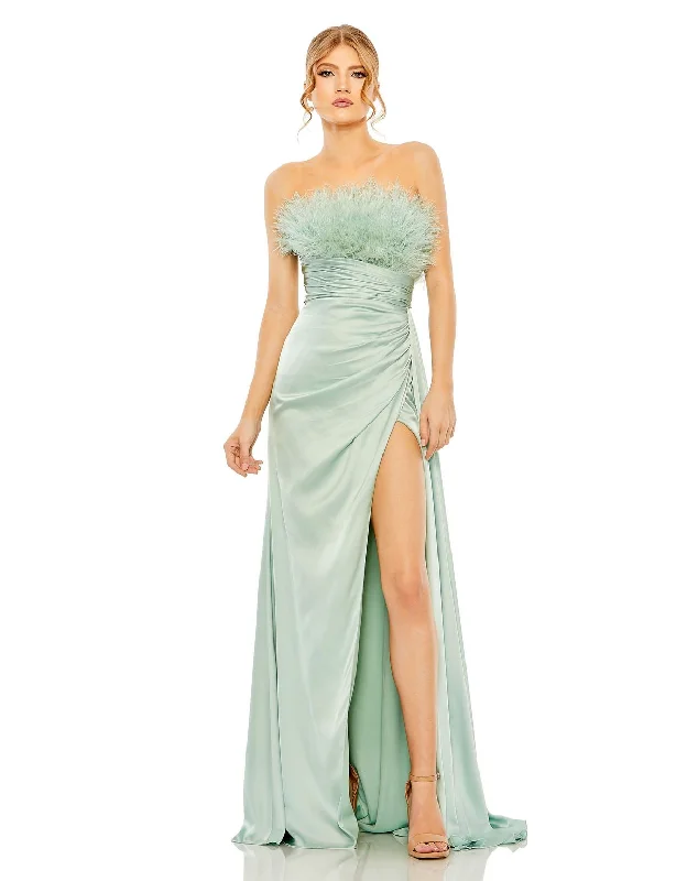 Mac Duggal 11690 Long Formal Feather Prom DressTightmix