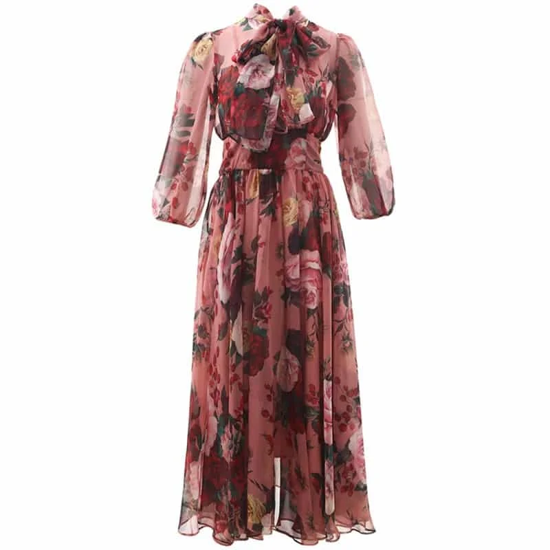 Women's Floral Printed DressBall Dress