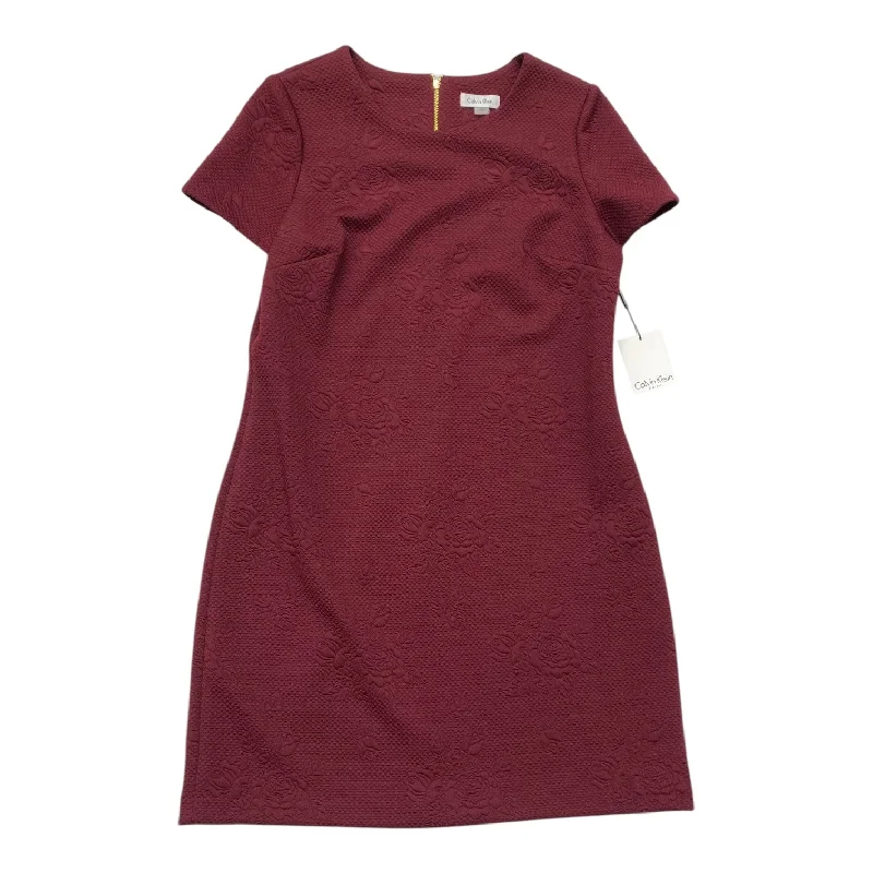 Dress Casual Midi By Calvin Klein In Maroon, Size: 12Dirndl Dress