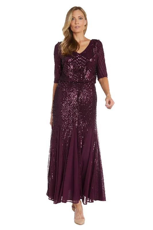 R&M Richards 9788 Formal Sequined Beaded Long DressTightsuit