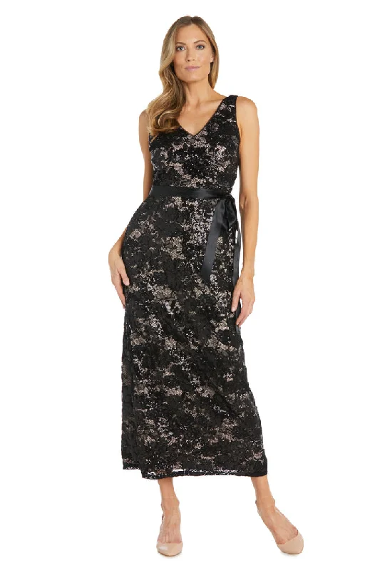 R&M Richards 1001 Long Formal Evening Midi DressTightsound