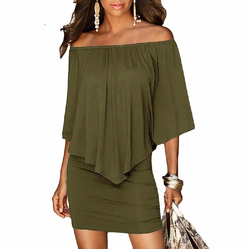 Women's Off Shoulder Mini DressCocktail Dress