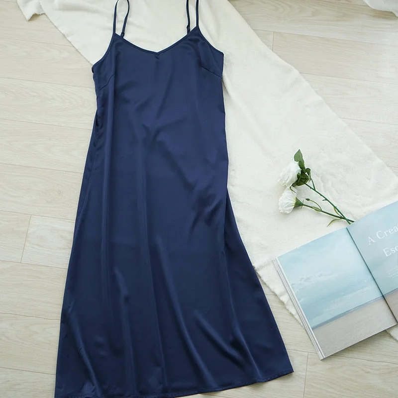 Women's Spaghetti Strap Satin DressBoho Dress