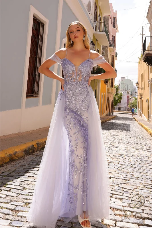 Nox Anabel L1362 Formal Long Prom Overskirt GownTightdress