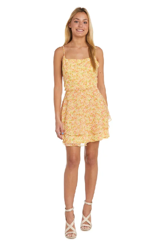 Morgan & Co 13185 Short Printed Cocktail DressTightcurl