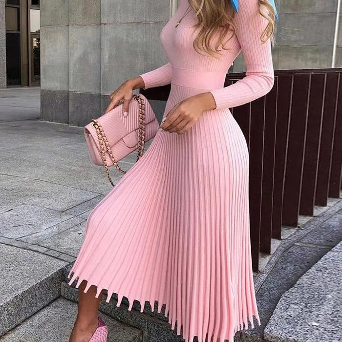 Women's Knitted Long DressWaterproof Dress