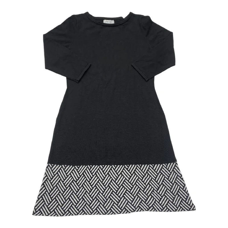 Dress Casual Short By Nine West In Black & White, Size: MPeplum Dress