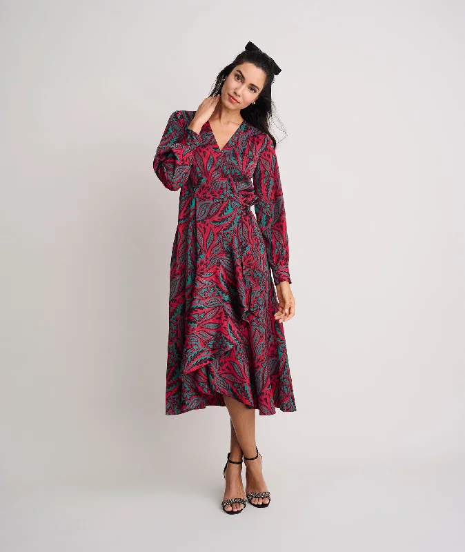 Satin Paisley Wrap Kayla Dress - FINAL SALEHiking Dress