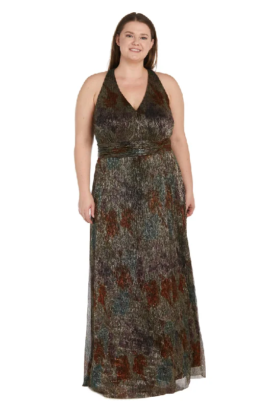 R&M Richards 1539W Long Formal Metallic Plus Size DressTightbudget