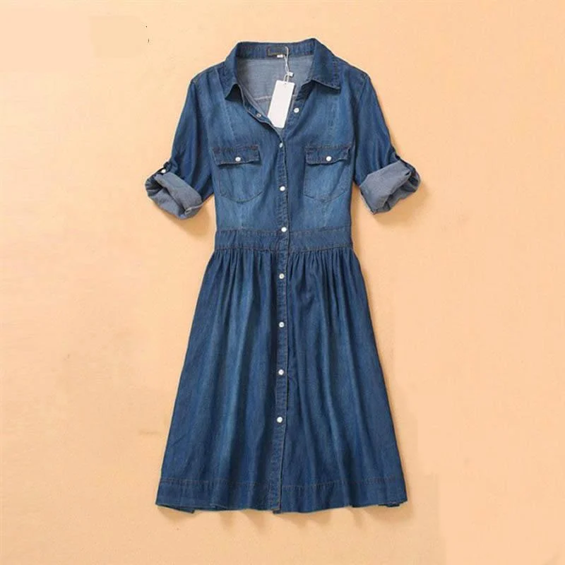 Women's Denim Shirt DressBusiness Dress