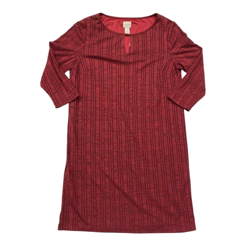 Dress Casual Midi By Chicos In Red, Size: MOff-the-shoulder Dress