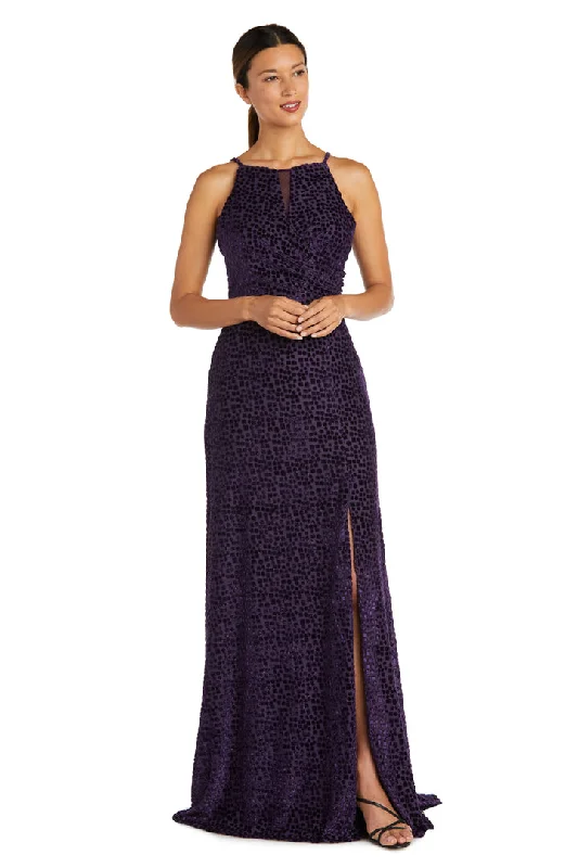 Nightway 22099 Long Evening Formal Halter DressTightlipped