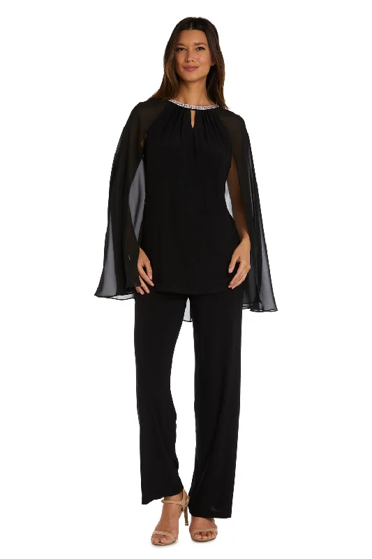 R&M Richards 9104 Cape Formal Long JumpsuitTightbra