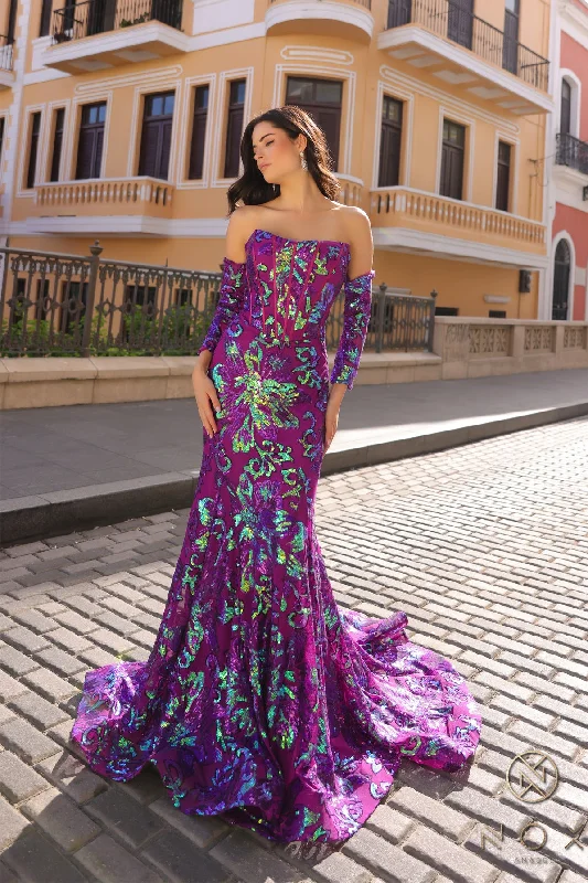 Nox Anabel R1268 Long Sequins Mermaid Prom GownTighthold