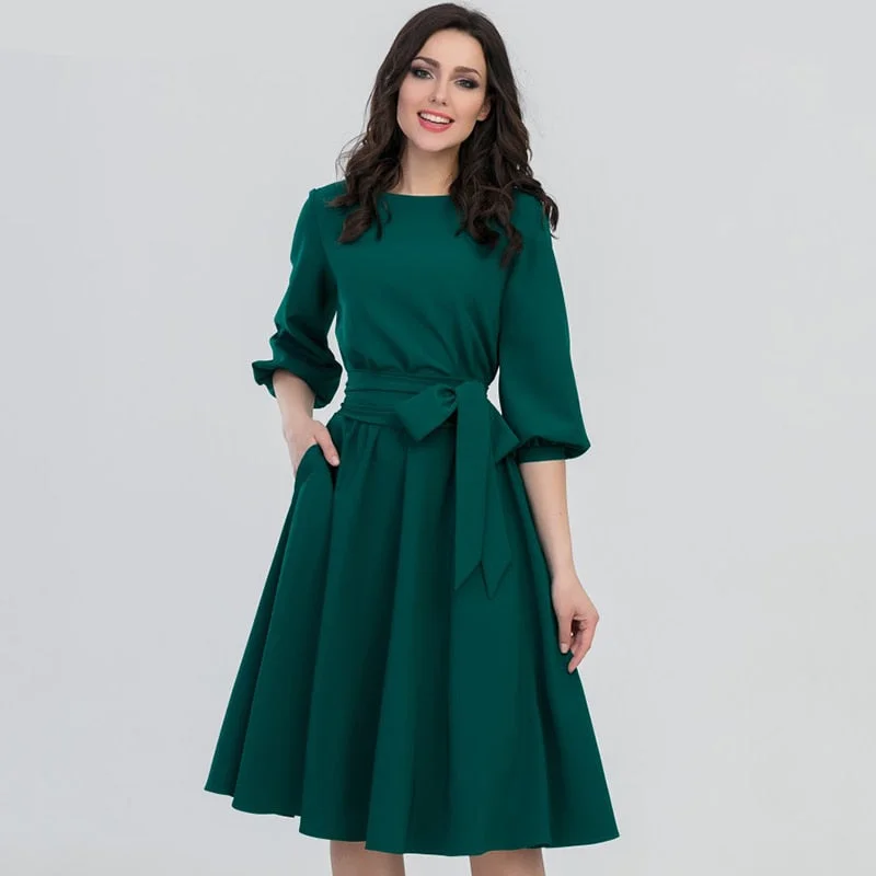 Women's Lantern Sleeve A-Line DressCocktail Dress