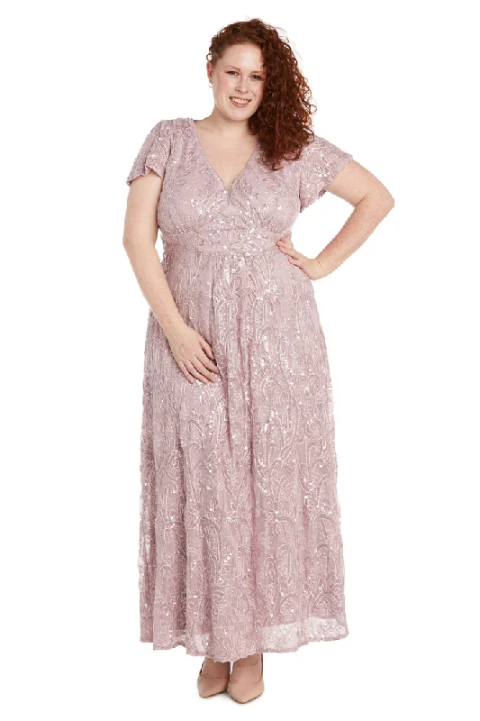 R&M Richards 1041W Long Formal Plus Size Mother of the Bride DressTightgrip