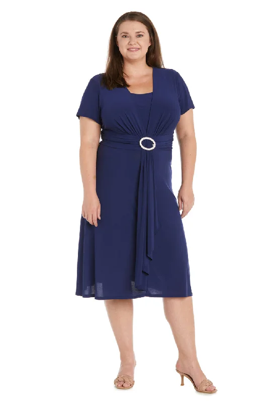 R&M Richards 9881W Plus Size Short DressTightly