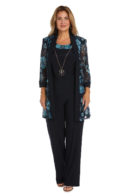 R&M Richards 9842 Two Piece Print Formal Pant SetTightsuit