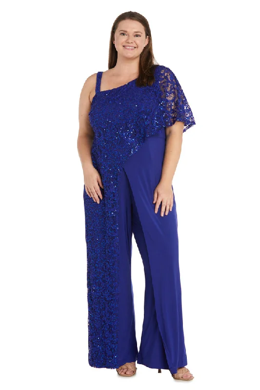 R&M Richards 3556W Long Plus Size Sequin Formal JumpsuitTightfocus