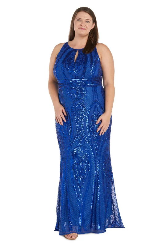 R&M Richards 7423W Long Sequin Plus Size Formal DressTighttailor