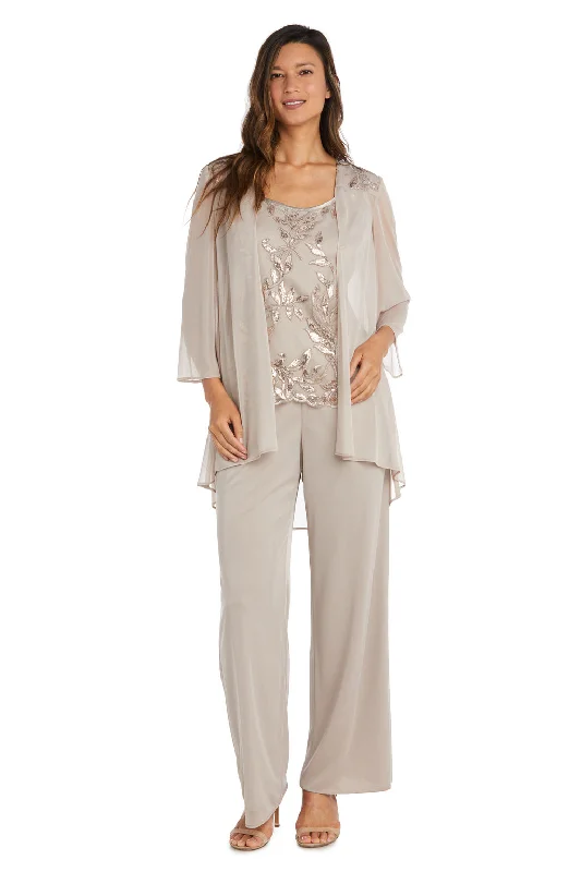 R&M Richards 42734 Three Piece Sequin Pant Suit Jacket SetTightlink