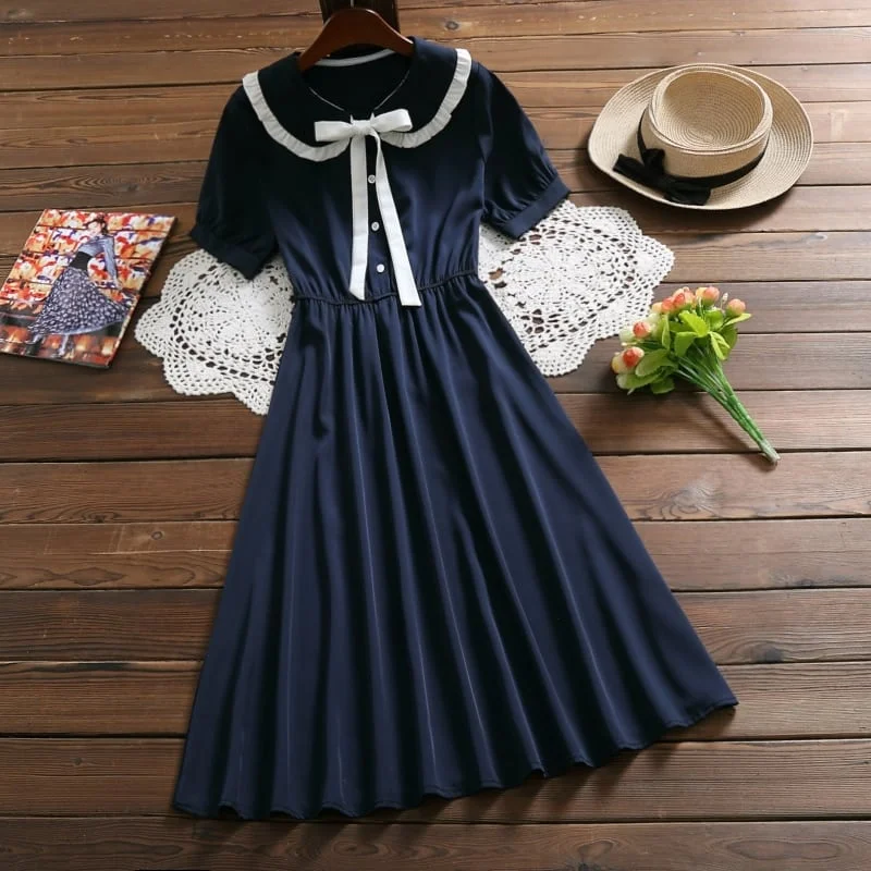 Women's Cute Style Cotton Midi DressTactical Dress