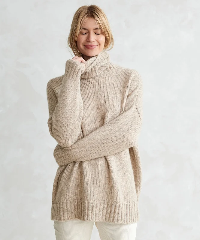 Alpaca Cocoon TurtleneckSkateboard Knit Tops