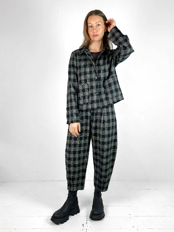 Hip-Hop JacketsArborea Short Square Glen Check Jacket