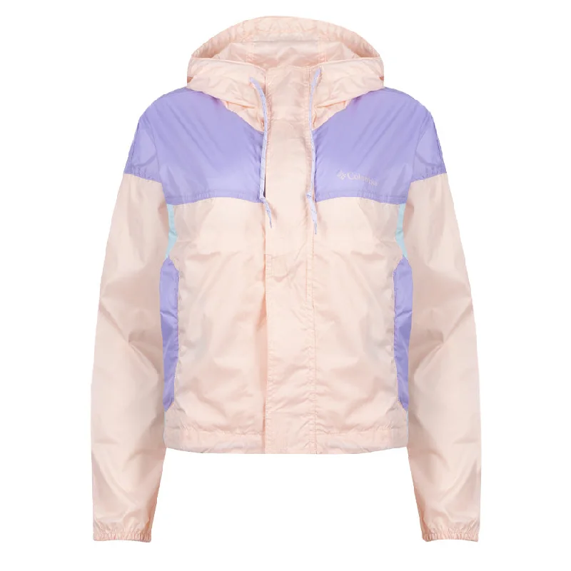 Limited Edition JacketsColumbia Womens Flash Challenger Cropped Windbreaker Peach Blossom / Frosted