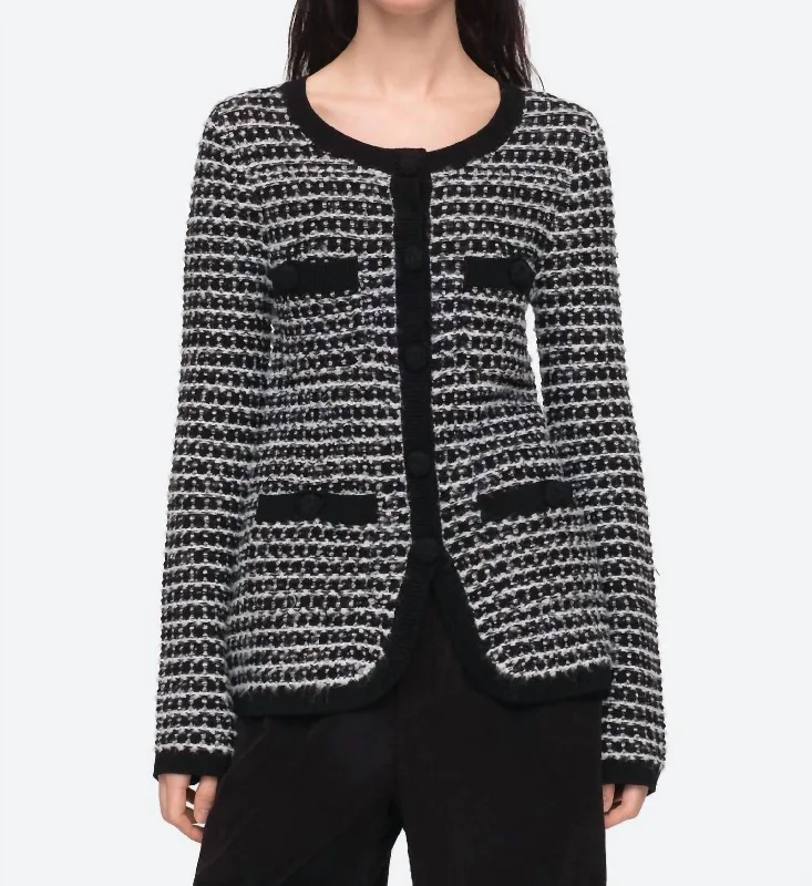 Corby Long Sleeve Cardigan In BlackLimited Edition Knit Tops