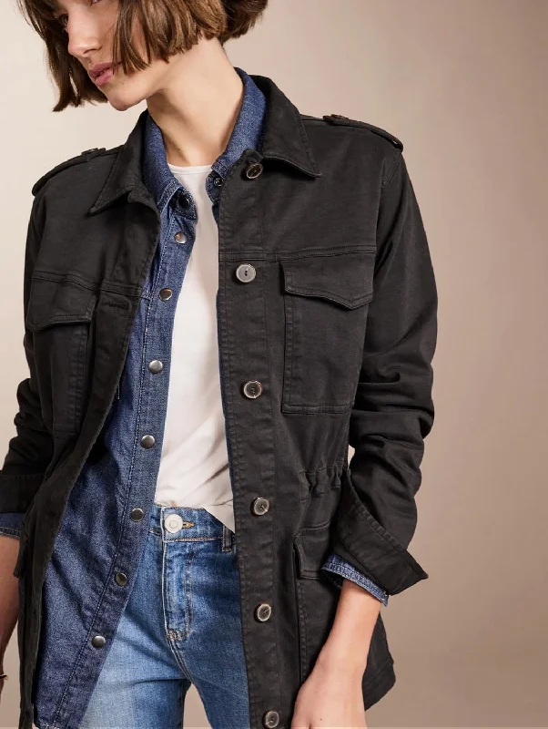 Track JacketsDrake Organic Cotton Utility Jacket | Black