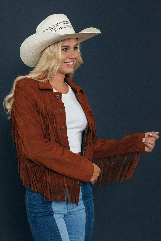 Beaded JacketsDrifter Womens Leather Jacket - Tan