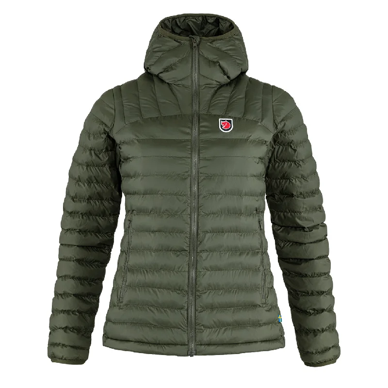 Fleece JacketsFjallraven Womens Expedition Latt Hoodie Deep Forest