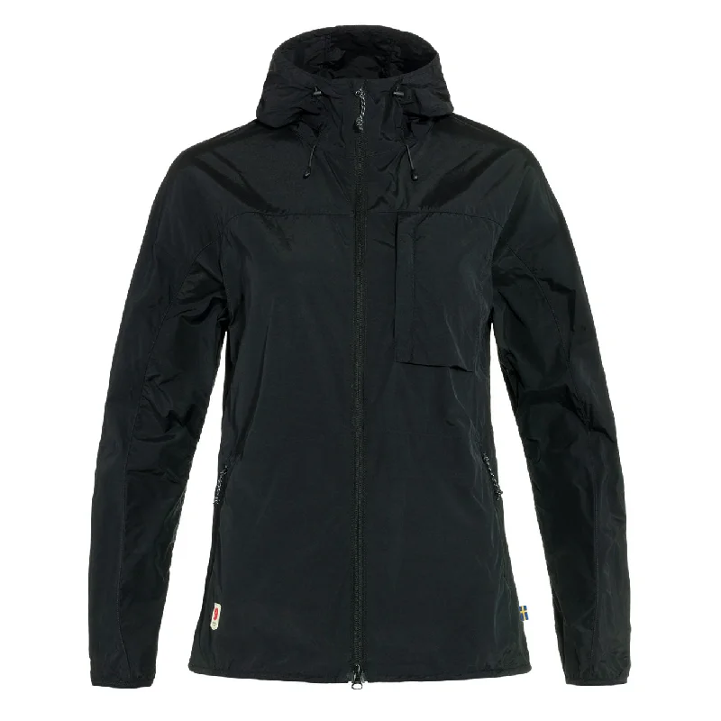 Suede JacketsFjallraven Womens High Coast Wind Jacket Black