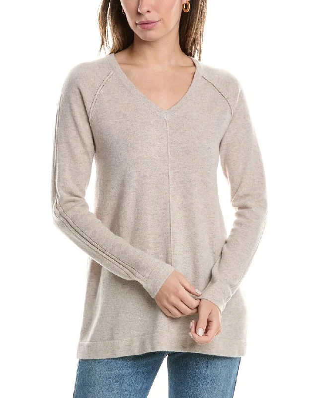 Forte Cashmere Easy Raglan Cashmere SweaterTurtleneck Knit Tops