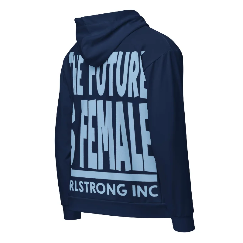 Limited Edition JacketsGS GRAPHIX ZIP HOODIE NAVY - THE FUTURE IS FEMALE