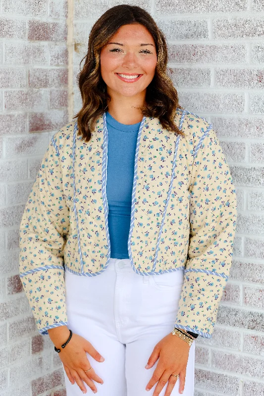 Puffer JacketsJanuary & May - Remember Me Quilted Floral Jacket