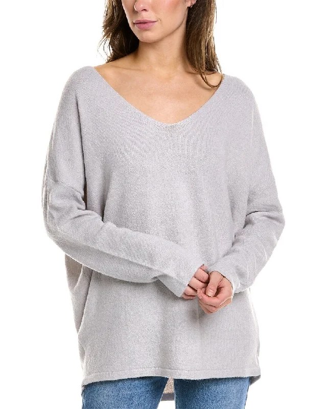 Joan Vass Dropped-Shoulder SweaterWinter Knit Tops