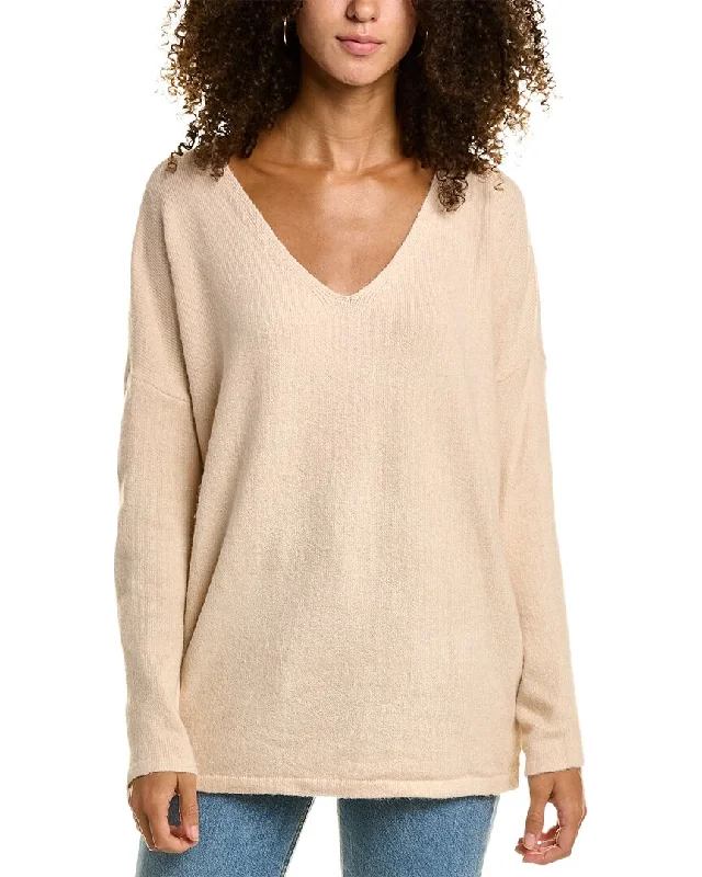 Joan Vass Dropped-Shoulder SweaterThermal Knit Tops