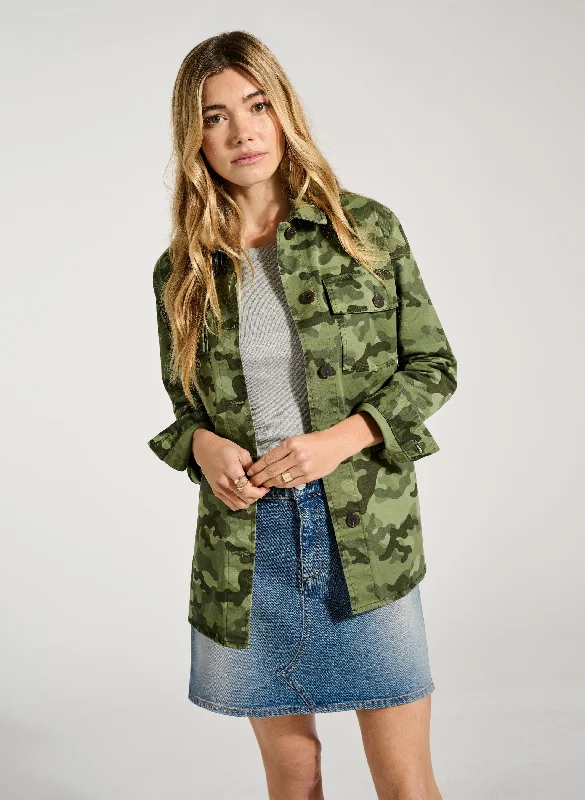 Urban JacketsLiz Organic Cotton Jacket | Khaki Camouflage