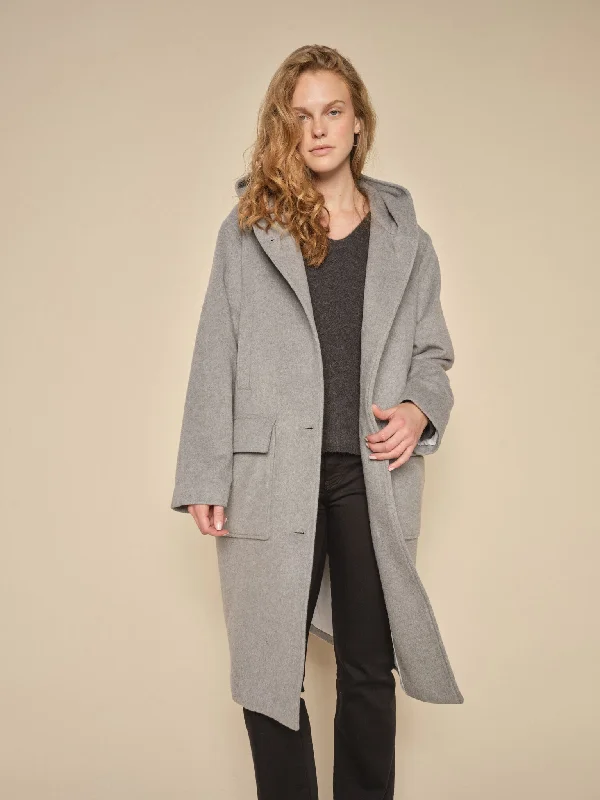 Button-Up JacketsMMKenya Hoodie Wool Coat