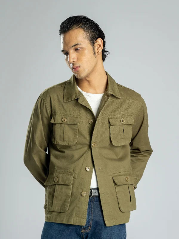 Velvet JacketsModern Safari Jacket - Army Green