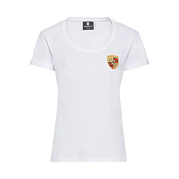 Outdoor JacketsPorsche Women's T-Shirt (White) - Crest