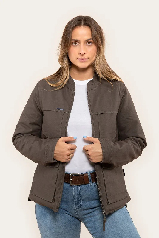 Cultural JacketsRoadhouse Womens Oilskin Jacket - Deep Brown