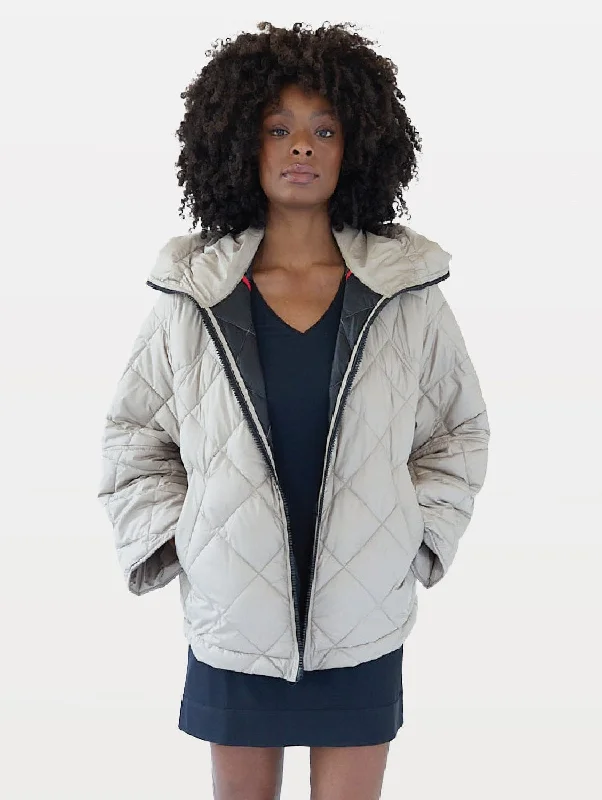 Flannel JacketsPrincedale Recycled Vegan Short Cape Puffer Jacket | Beige