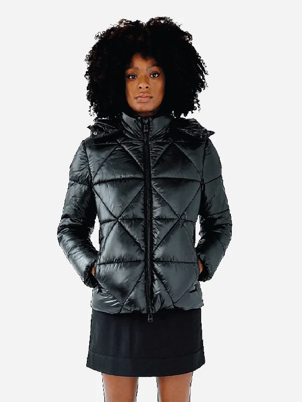 Embellished JacketsLeamington Recycled Vegan Short Puffer Jacket | Black